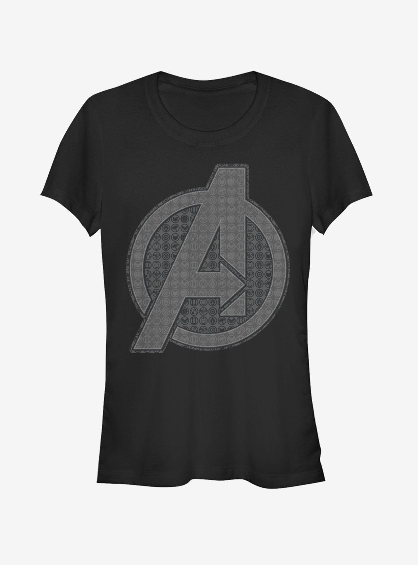 Marvel Avengers: Endgame Grayscale Logo Girls T-Shirt, , hi-res