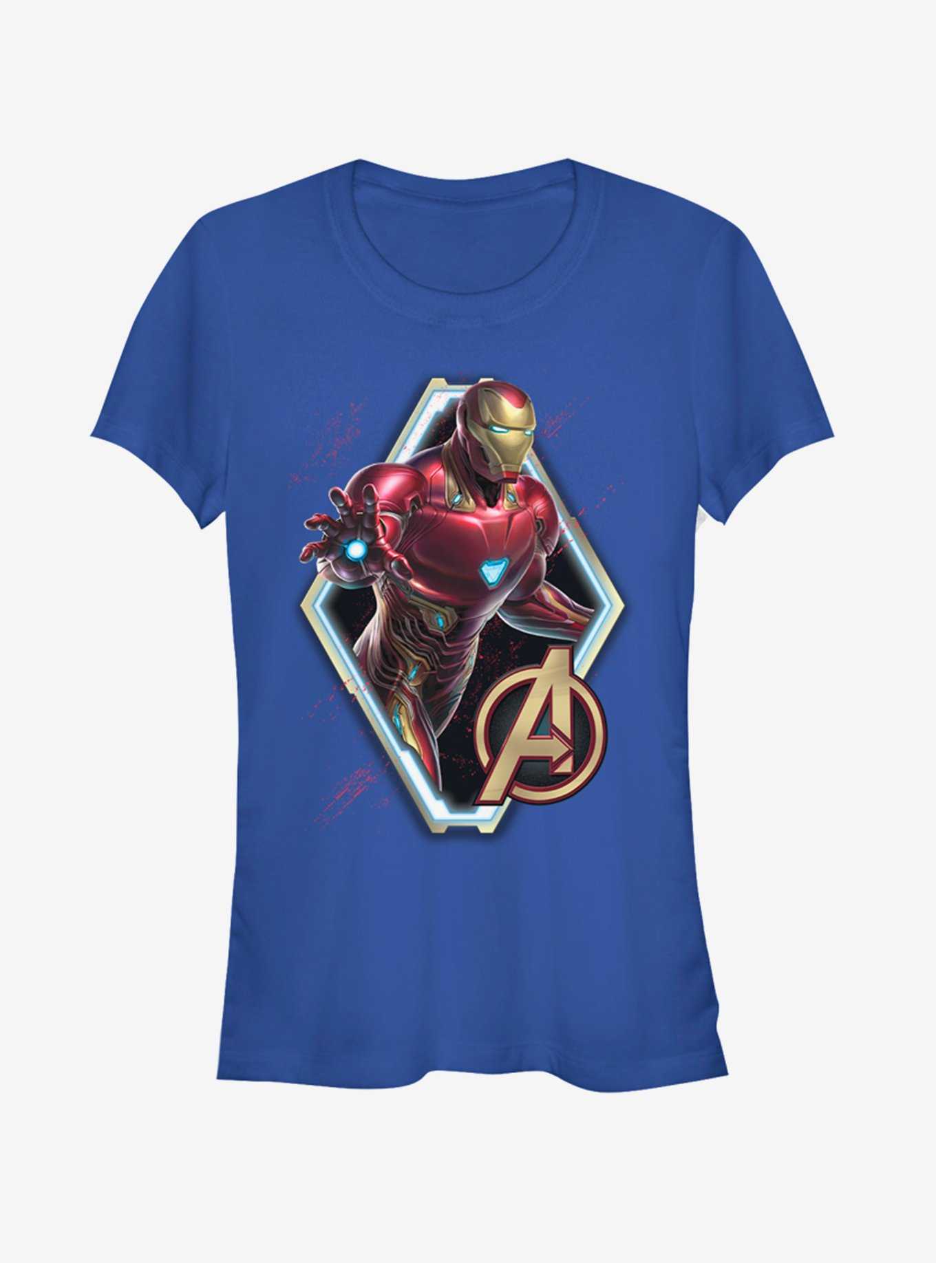 Marvel Avengers: Endgame Iron Man Sun Girls Royal Blue T-Shirt, , hi-res