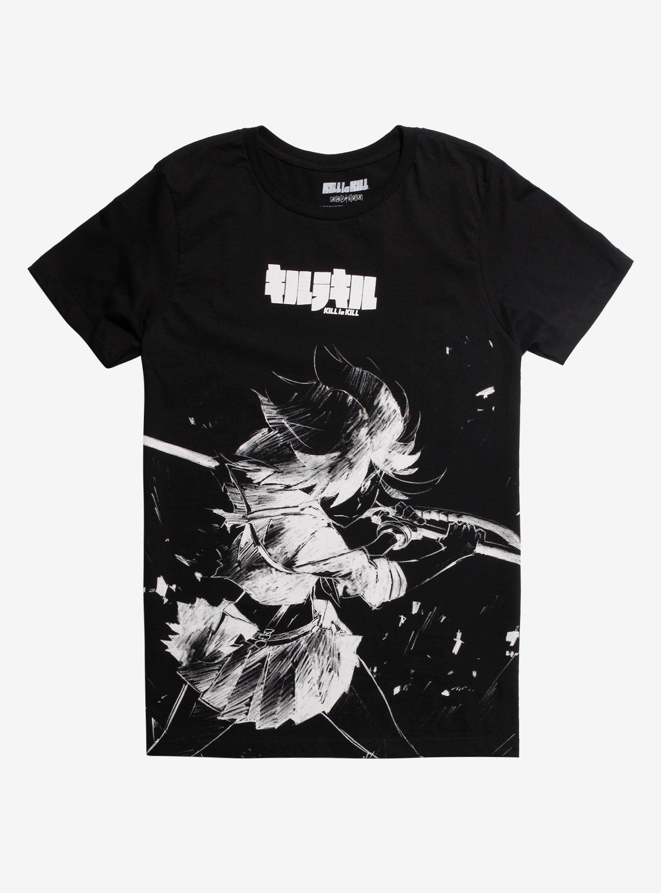 Kill La Kill Sketch Print T-Shirt, WHITE, hi-res