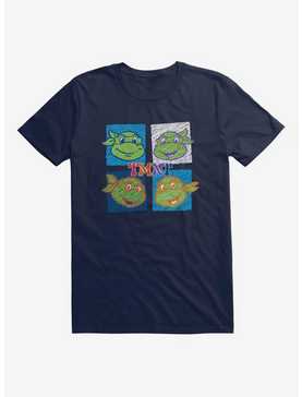 Teenage Mutant Ninja Turtles Chalk Line Boxes Character Faces T-Shirt, , hi-res