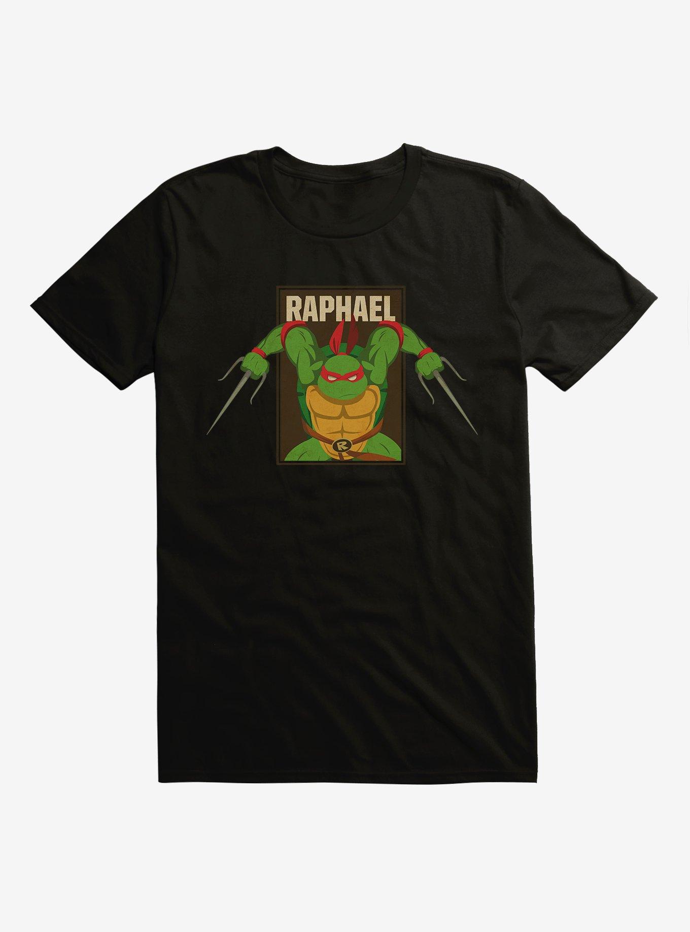 Teenage Mutant Ninja Turtles Raphael Action Pose Square Black T-Shirt, BLACK, hi-res