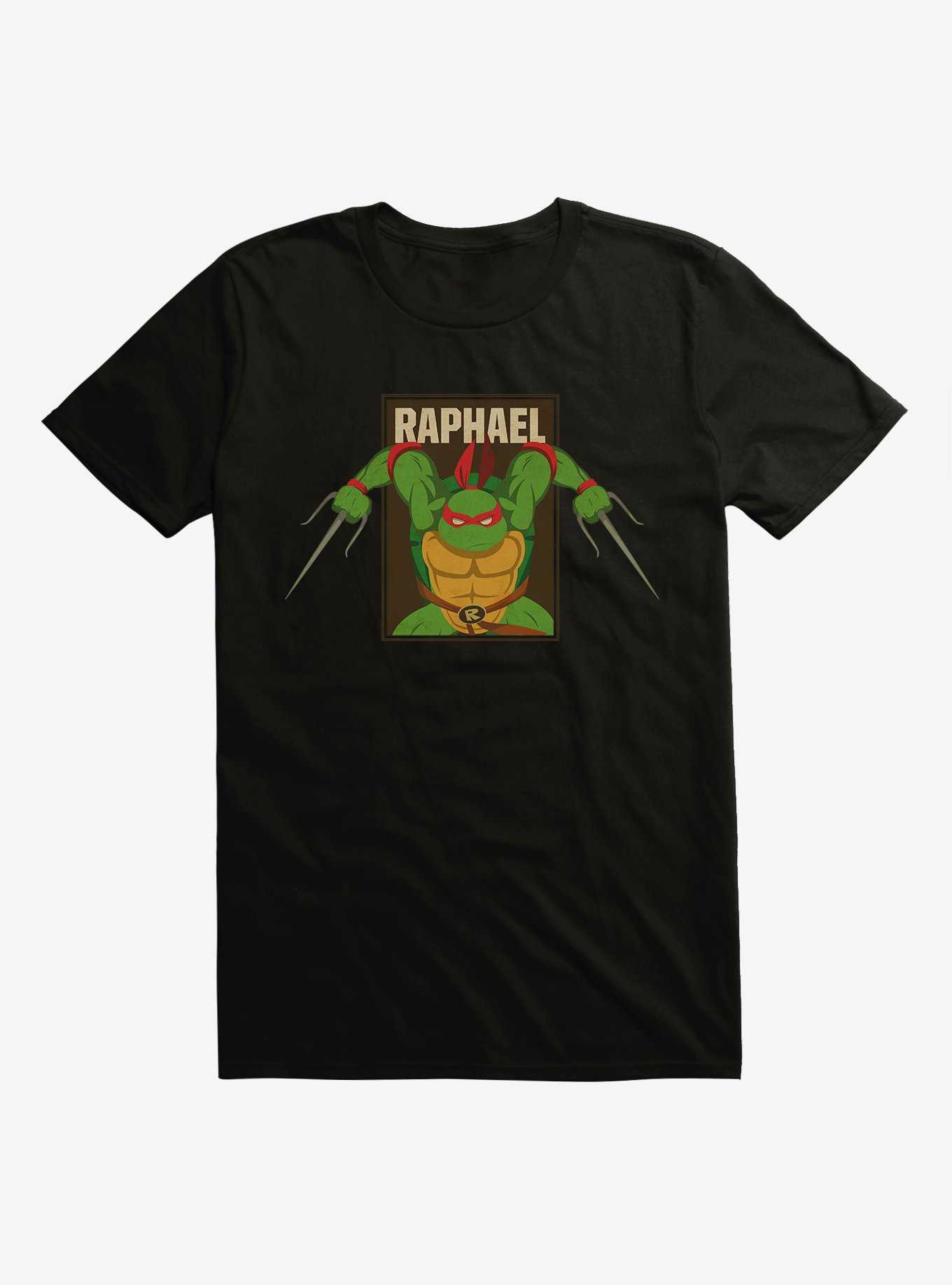 Teenage Mutant Ninja Turtles Raphael Action Pose Square Black T-Shirt, , hi-res
