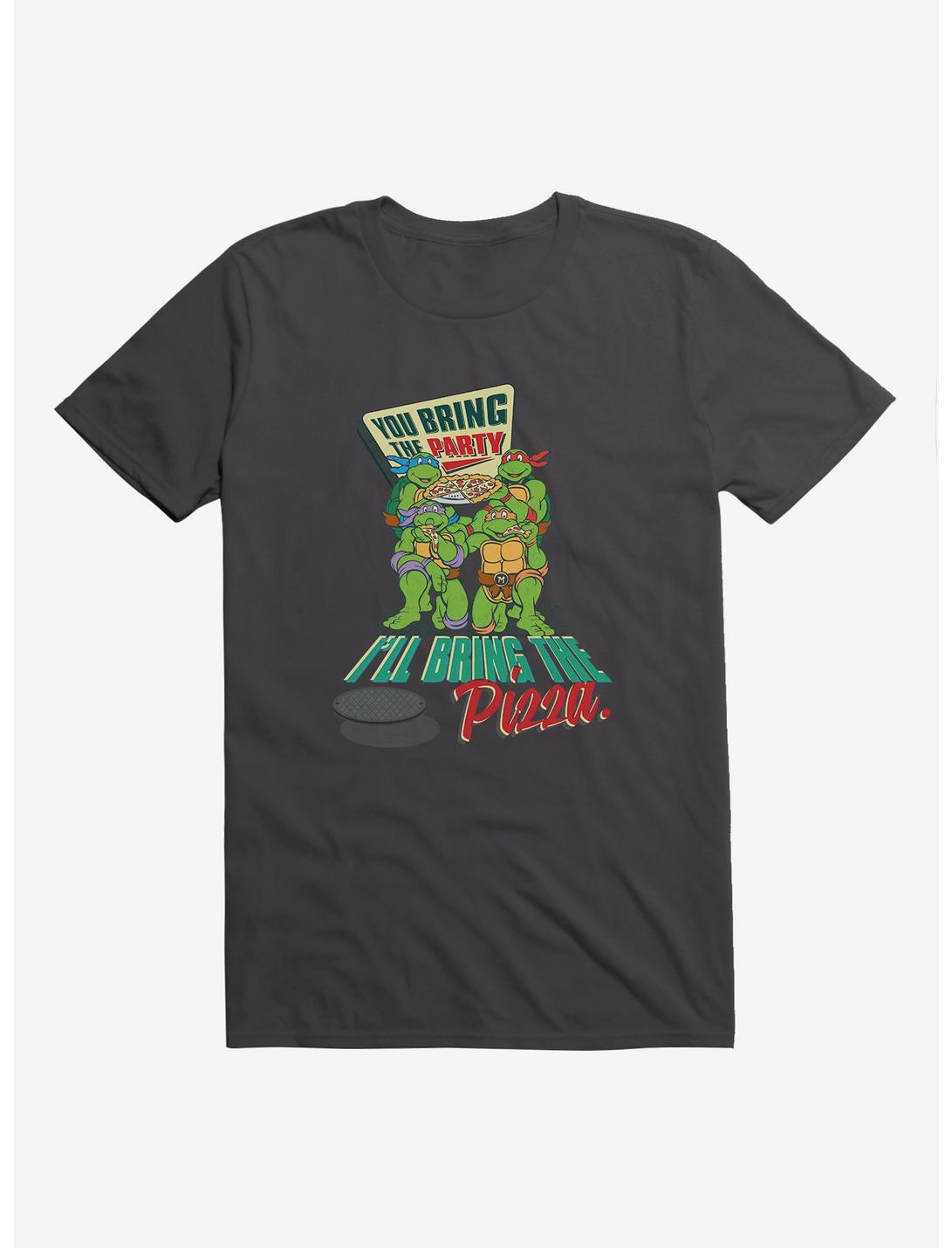 Teenage Mutant Ninja Turtles Bring The Party I'll Bring The Pizza Group T-Shirt, DARK GREY, hi-res