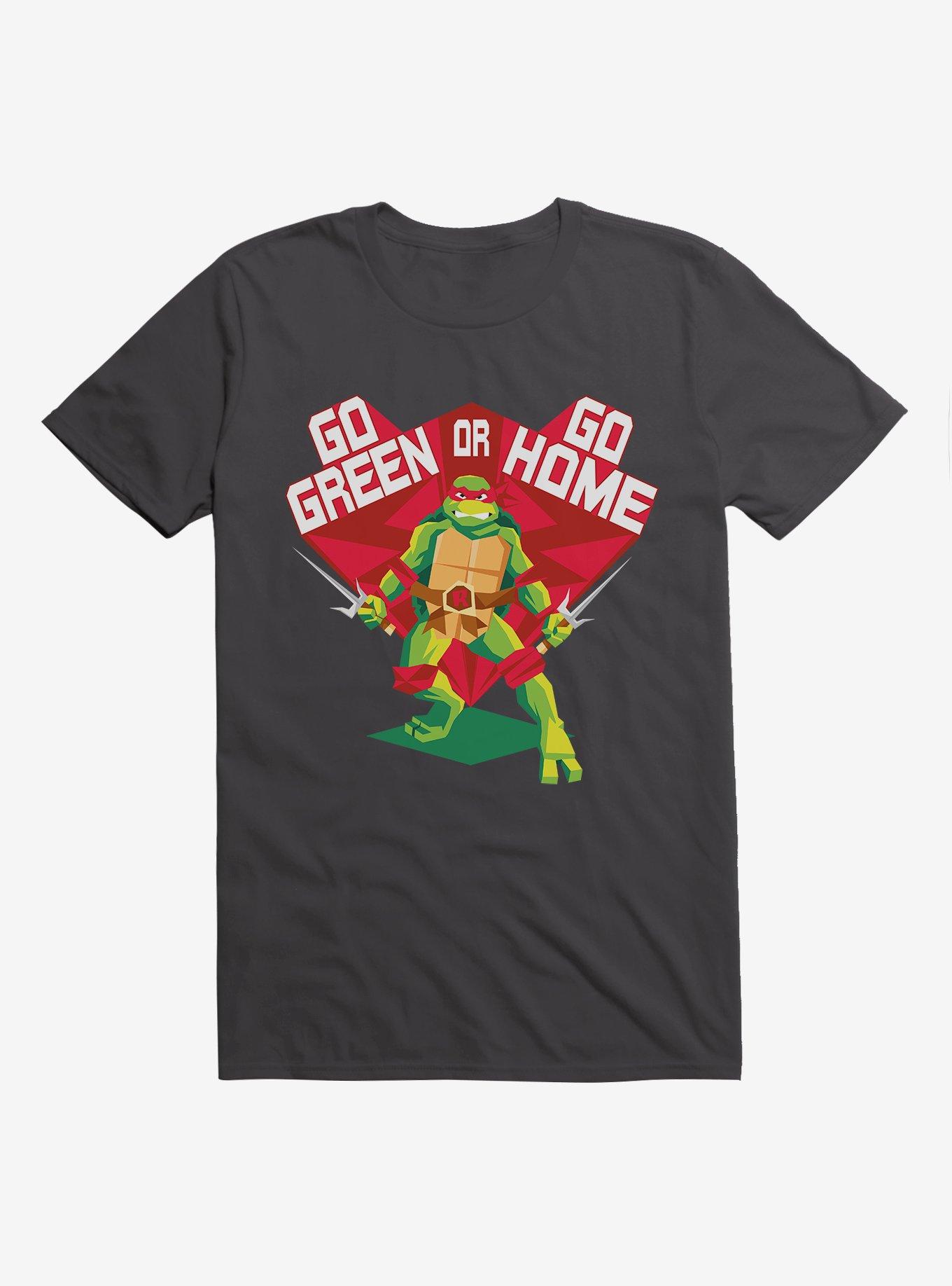 Teenage Mutant Ninja Turtles Go Green Or Go Home Raphael T-Shirt, DARK GREY, hi-res