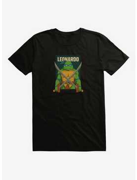 Teenage Mutant Ninja Turtles Leonardo Action Pose Square Black T-Shirt, , hi-res