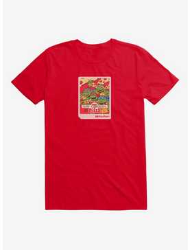 Teenage Mutant Ninja Turtles Say Cheesy Pizza Photo Red T-Shirt, , hi-res