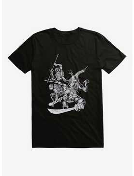 Teenage Mutant Ninja Turtles Black And White Battle Poses T-Shirt, , hi-res