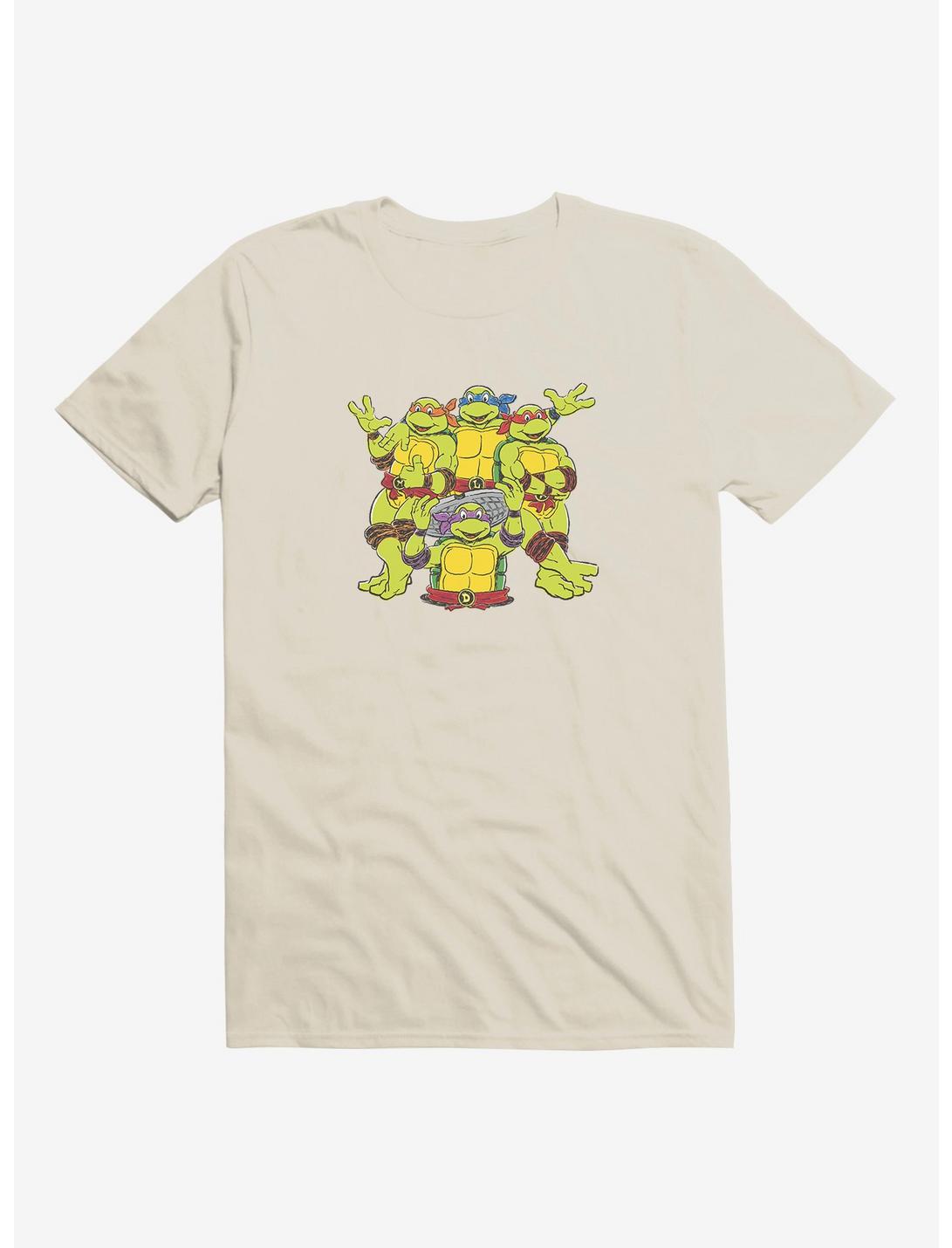 Teenage Mutant Ninja Turtles Group Pose Sewer T-Shirt, SAND, hi-res