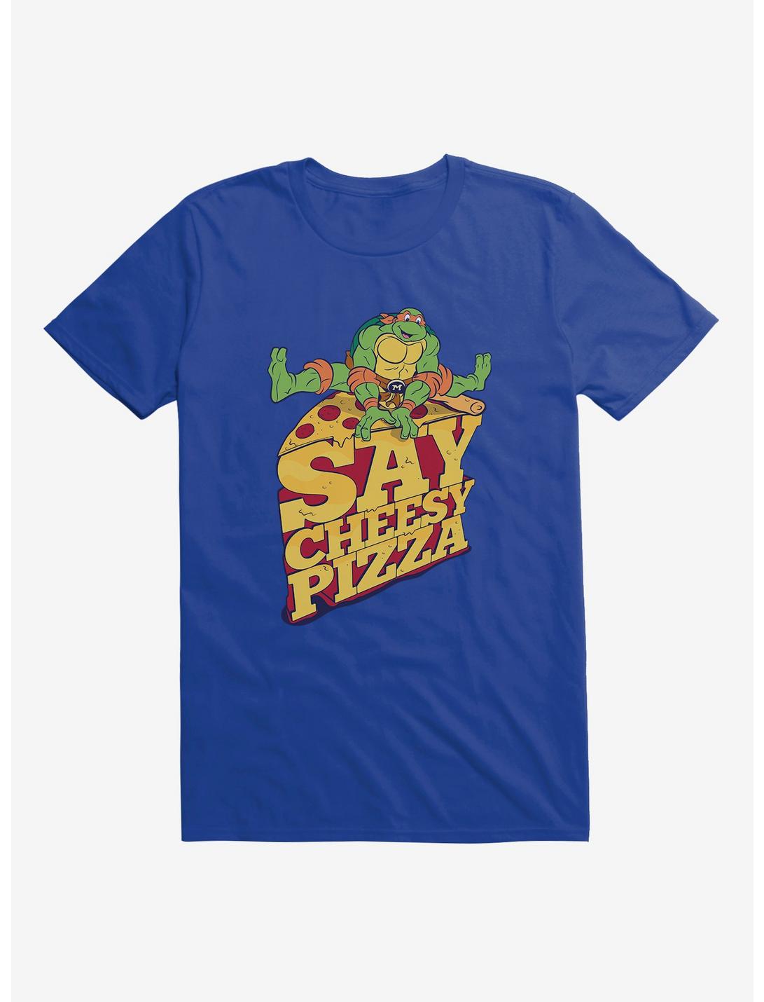 Teenage Mutant Ninja Turtles Leonardo Say Cheesy Pizza T-Shirt, ROYAL, hi-res