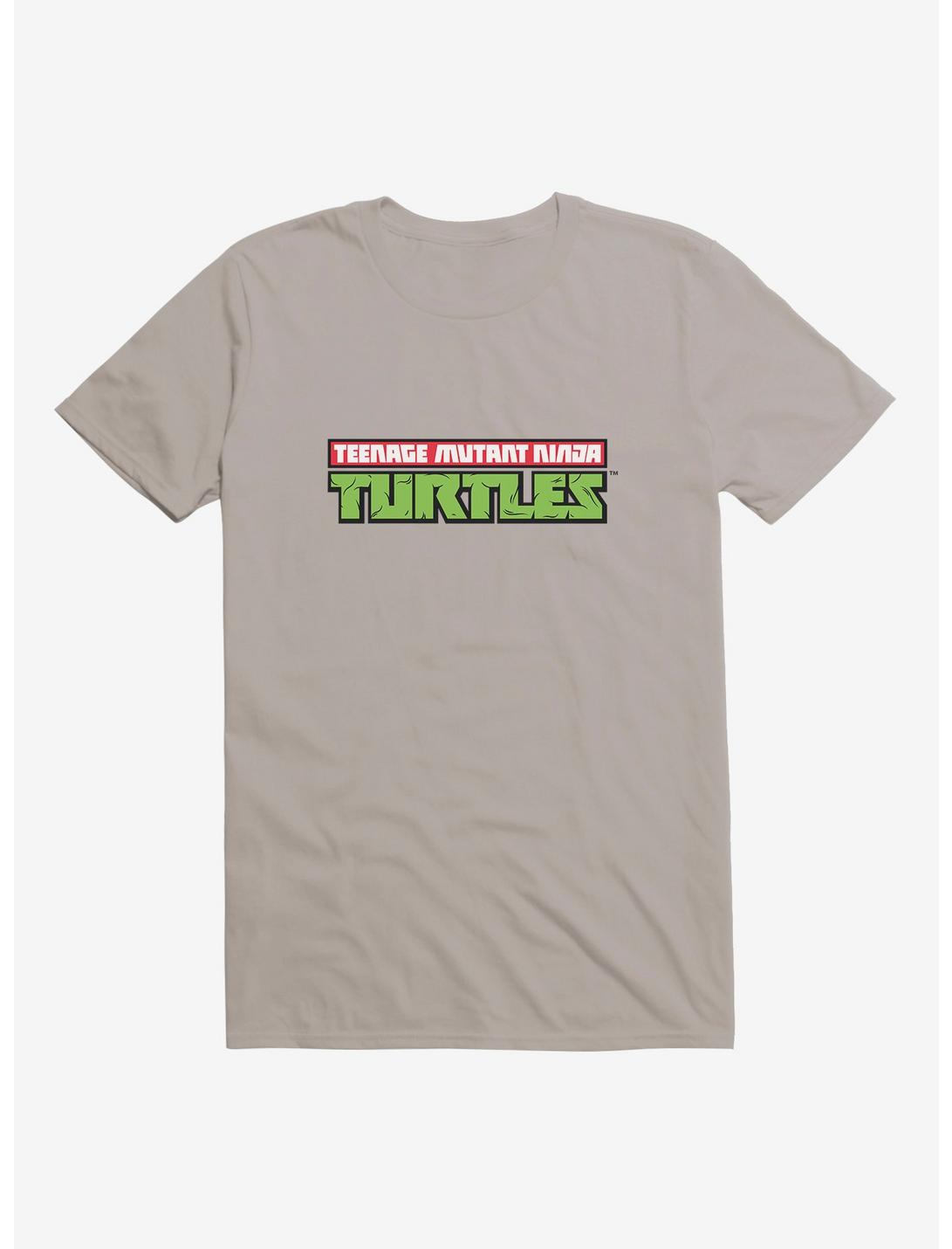 Teenage Mutant Ninja Turtles Original Title Font Grey T-Shirt, LIGHT GREY, hi-res