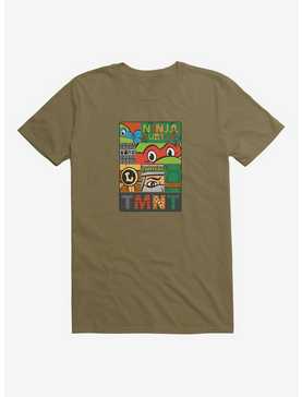Teenage Mutant Ninja Turtles Characters Patterned Logos Comp Green T-Shirt, , hi-res