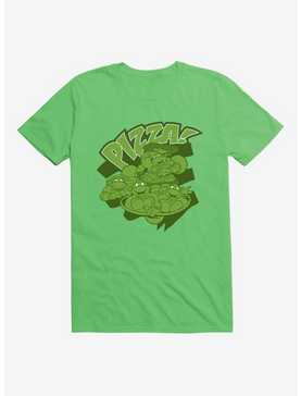 Teenage Mutant Ninja Turtles Green Group Pose Pizza T-Shirt, , hi-res