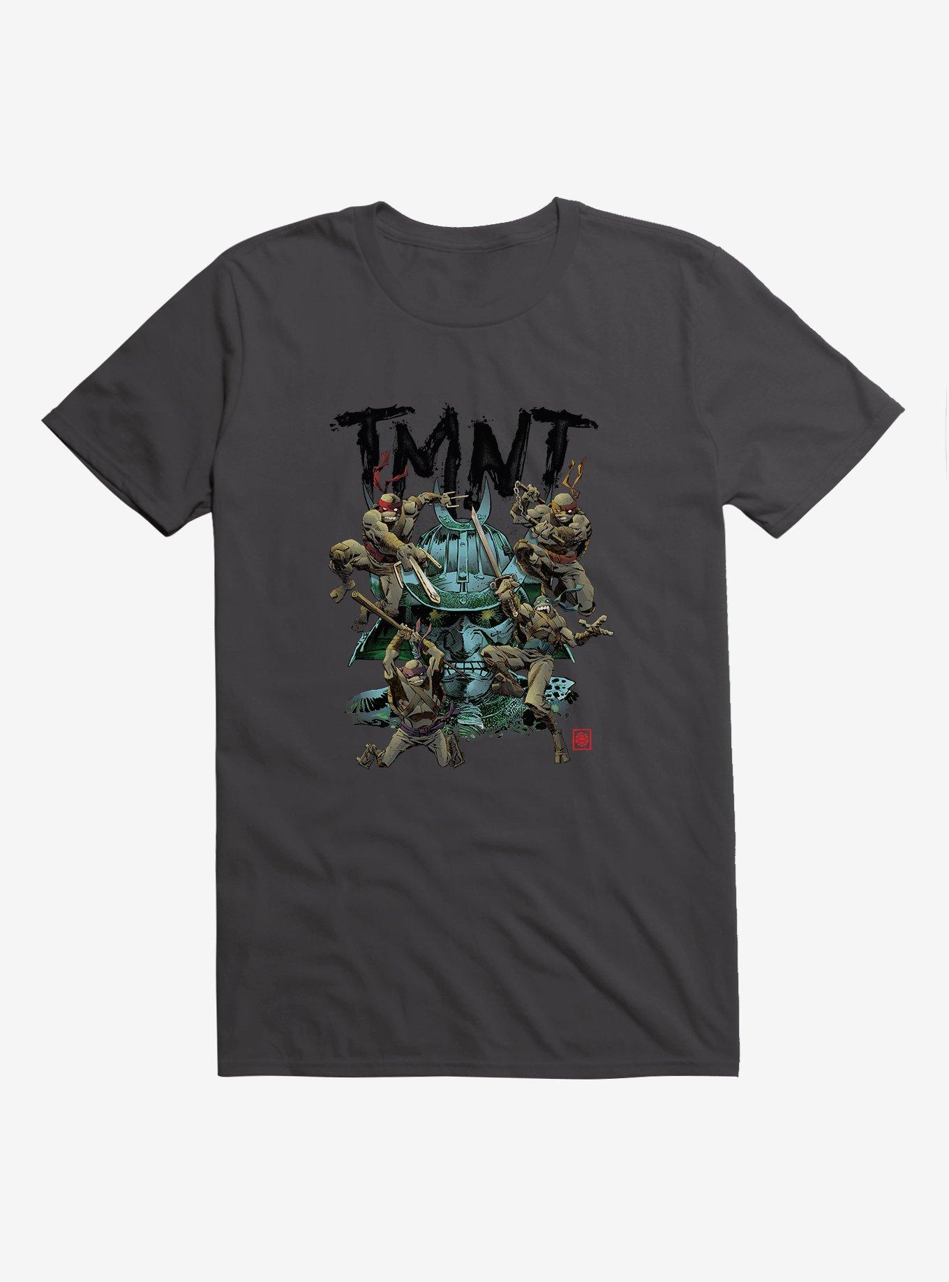 Teenage Mutant Ninja Turtles Group Fight Shredder T-Shirt, DARK GREY, hi-res