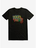 Teenage Mutant Ninja Turtles Patterned Logo Letters Group Black T-Shirt, BLACK, hi-res
