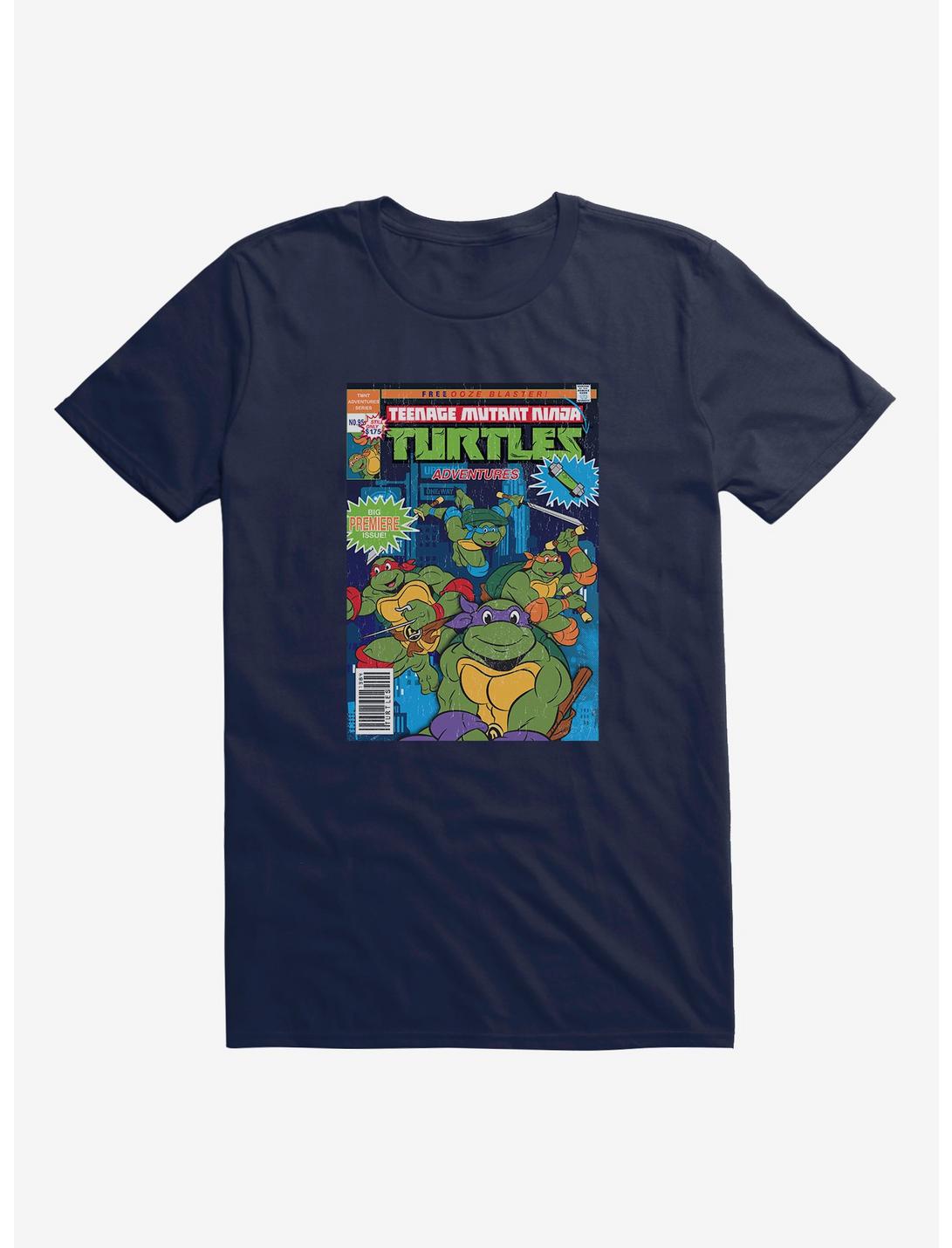 Teenage Mutant Ninja Turtles Adventures Premiere Comic Book Cover T-Shirt, MIDNIGHT NAVY, hi-res