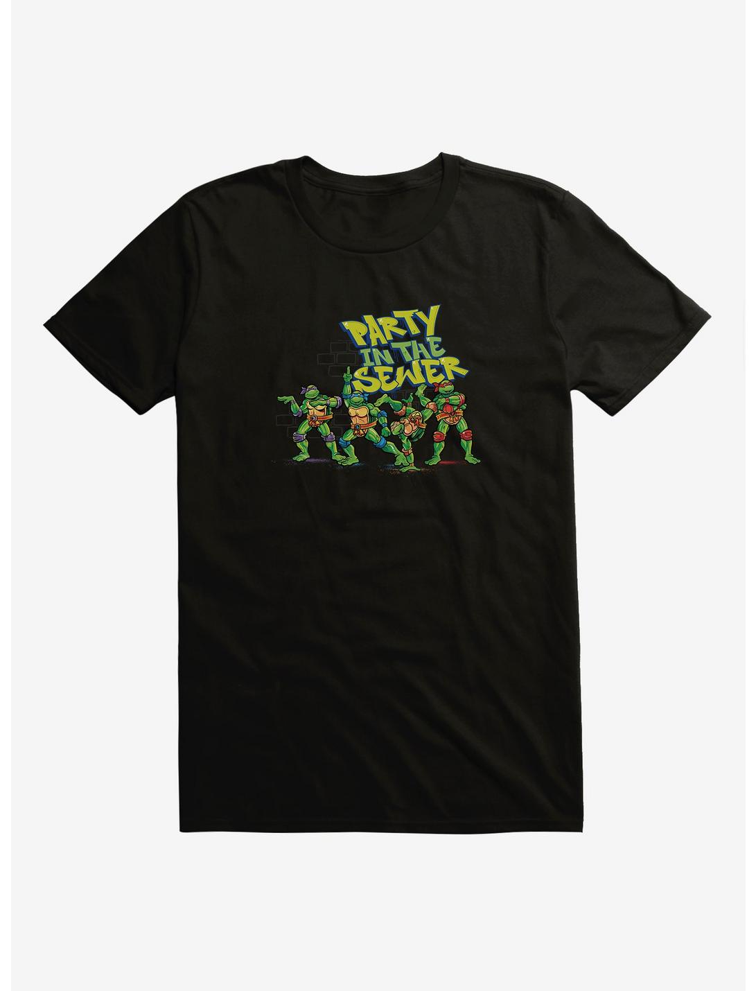 Teenage Mutant Ninja Turtles Party In The Sewer Dance Poses T-Shirt, BLACK, hi-res