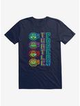 Teenage Mutant Ninja Turtles Pixelated Turtle Power Vertical Team T-Shirt, MIDNIGHT NAVY, hi-res