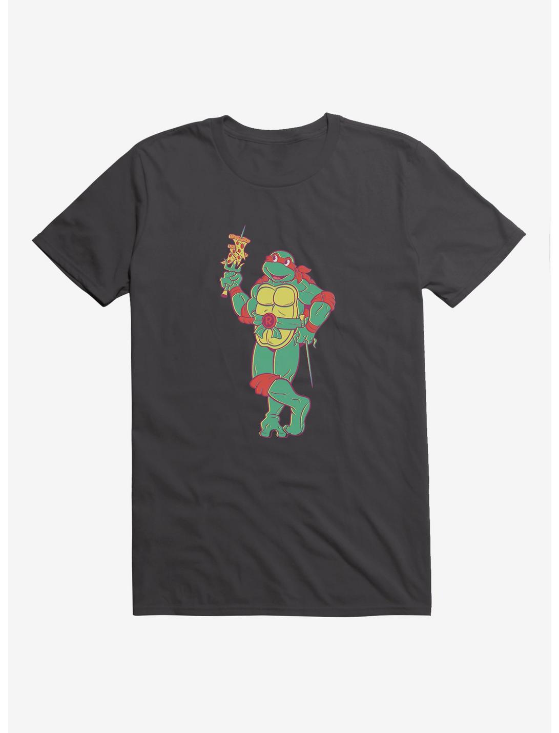 Teenage Mutant Ninja Turtles Raphael Eating Pizza T-Shirt, DARK GREY, hi-res