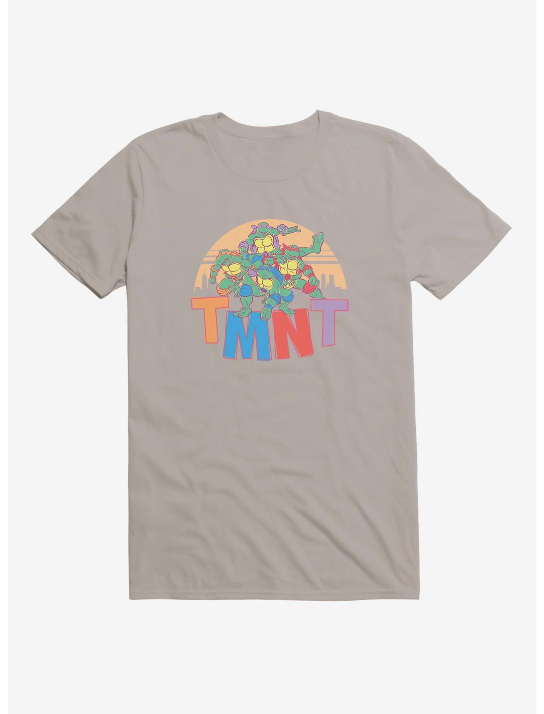 Teenage Mutant Ninja Turtles Group Over Skyline Logo T-Shirt, LIGHT GREY, hi-res