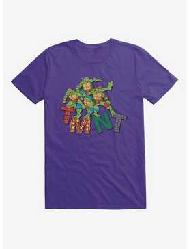 Teenage Mutant Ninja Turtles Patterned Logo Letters Group Purple T-Shirt, , hi-res