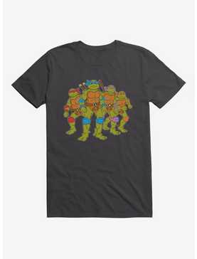 Teenage Mutant Ninja Turtles Serious Group Pose Grey T-Shirt, , hi-res