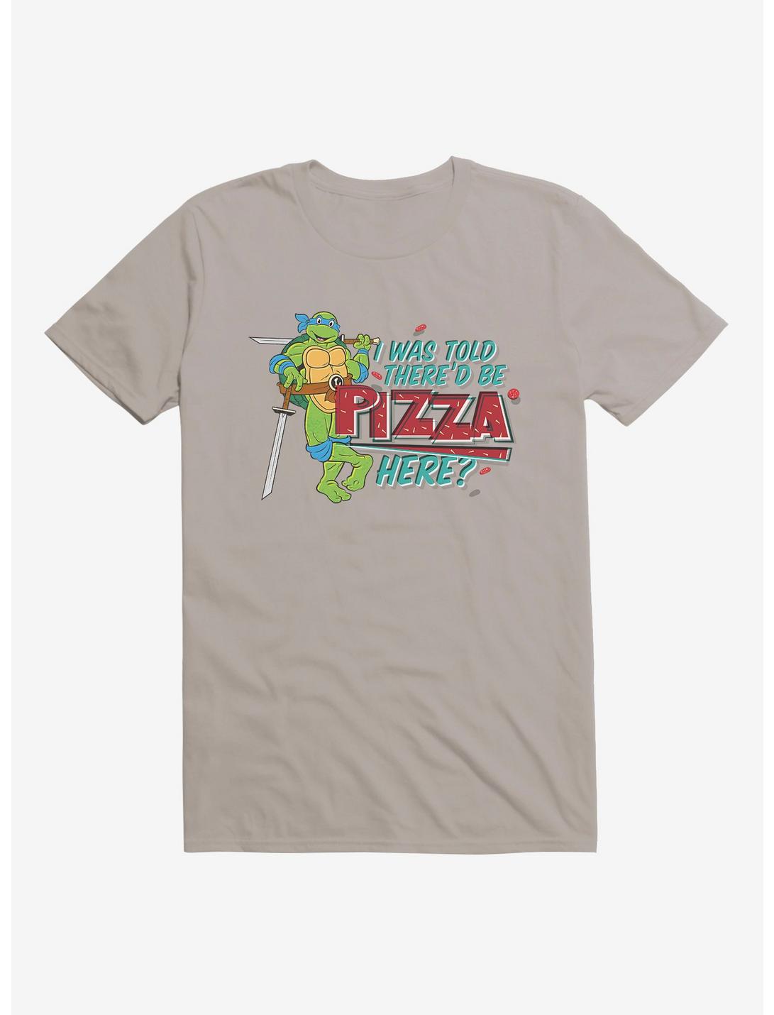 Teenage Mutant Ninja Turtles Leonardo I Was Told There'd Be Pizza T-Shirt, LIGHT GREY, hi-res