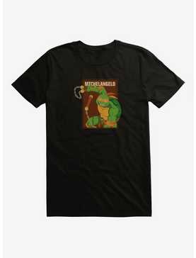 Teenage Mutant Ninja Turtles Michelangelo Action Pose Square Black T-Shirt, , hi-res