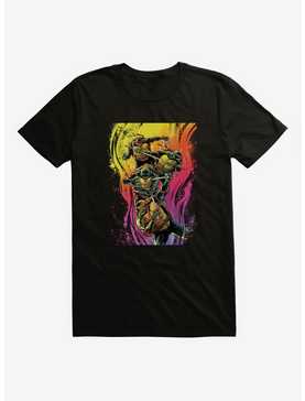 Teenage Mutant Ninja Turtles Rainbow Paint Group Fight T-Shirt, , hi-res