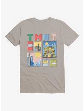 Teenage Mutant Ninja Turtles Comic Strip Boxes Team Turtles Group Grey T-Shirt, , hi-res