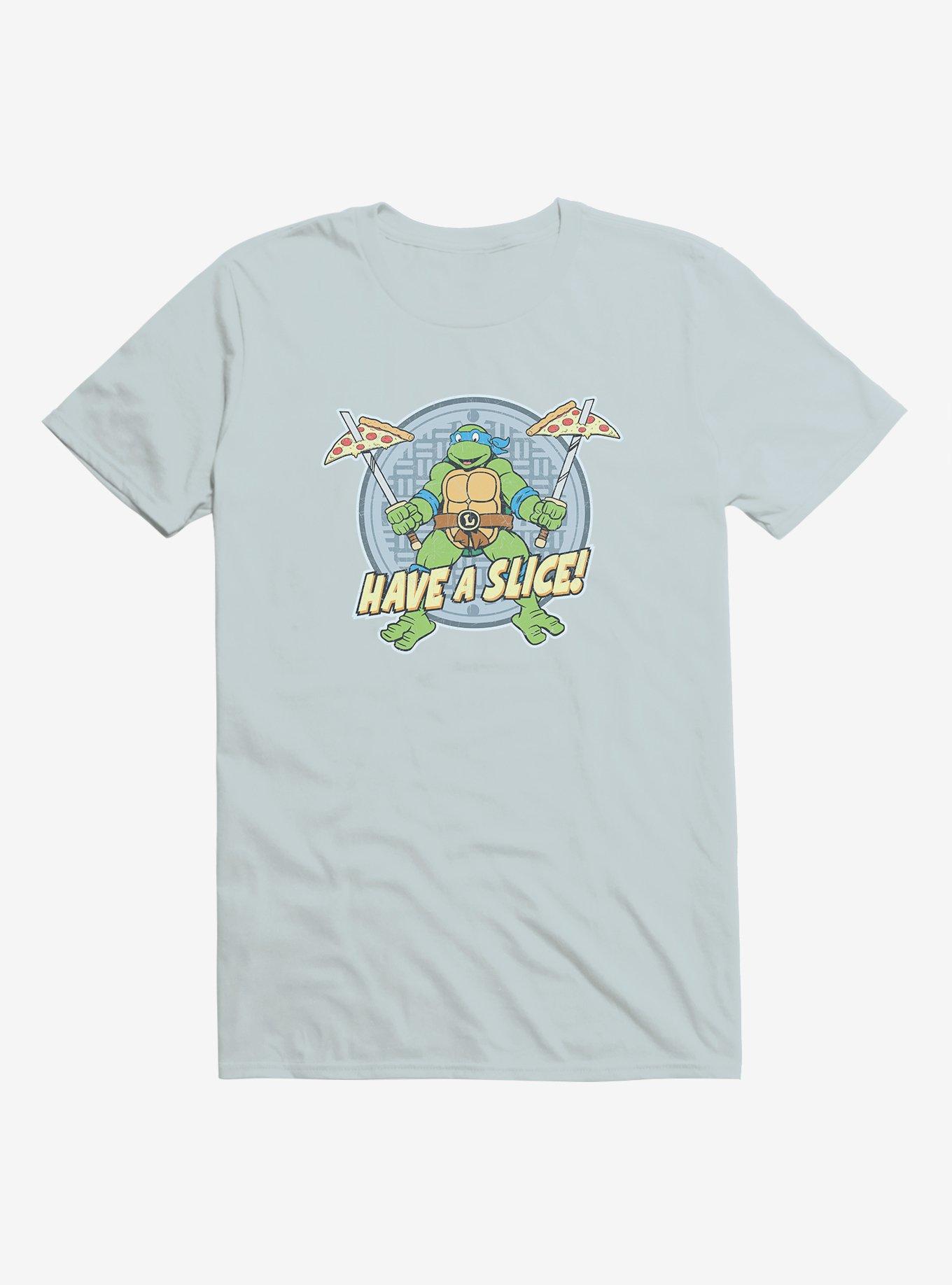 Teenage Mutant Ninja Turtles Leonardo Have A Slice Blue T-Shirt, LIGHT BLUE, hi-res