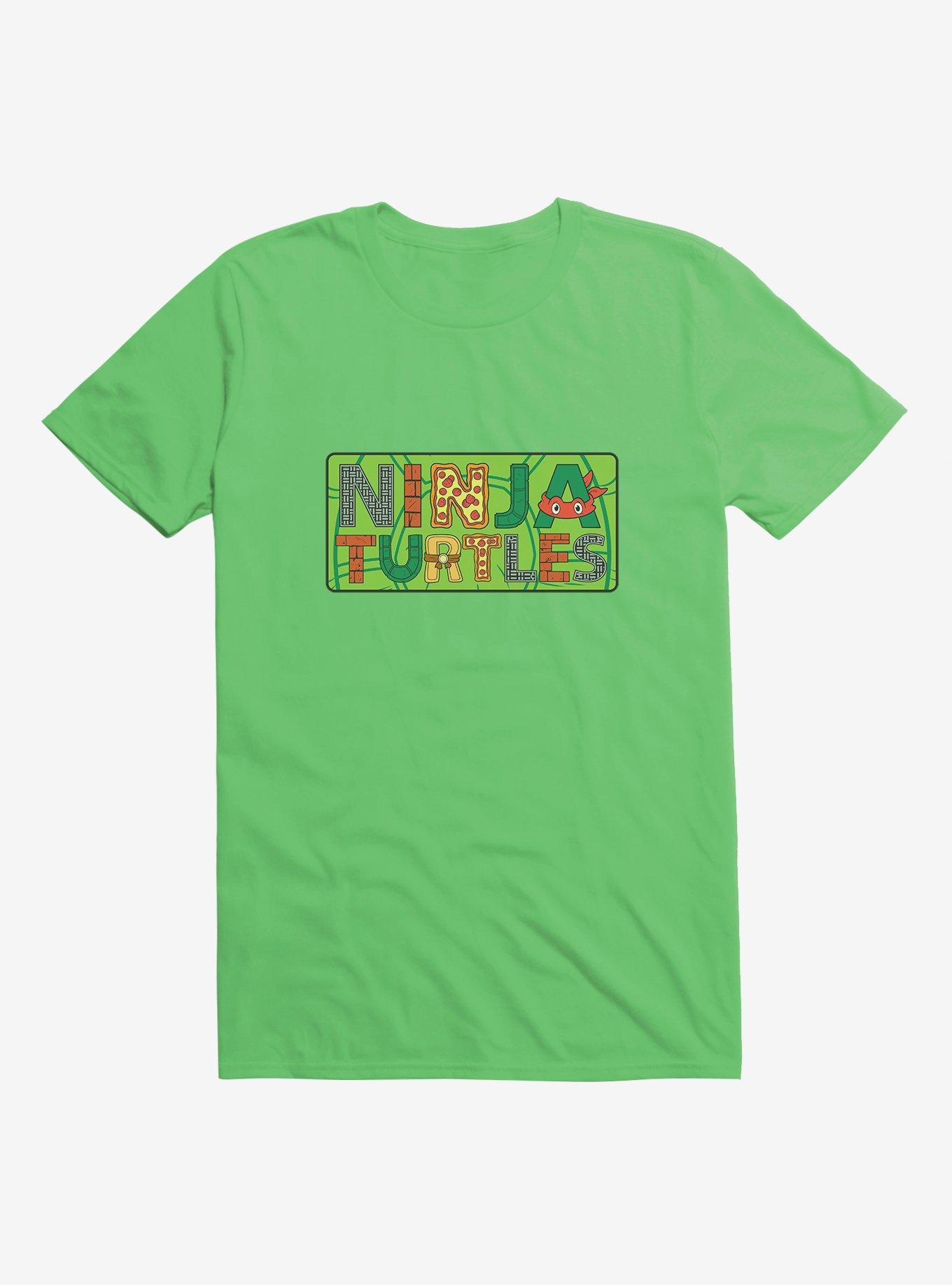 Teenage Mutant Ninja Turtles Title Patterned Letters T-Shirt, KELLY GREEN, hi-res