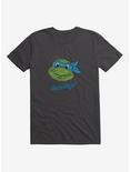 Teenage Mutant Ninja Turtles Chalk Lines Leonardo Face Cowabunga T-Shirt, DARK GREY, hi-res