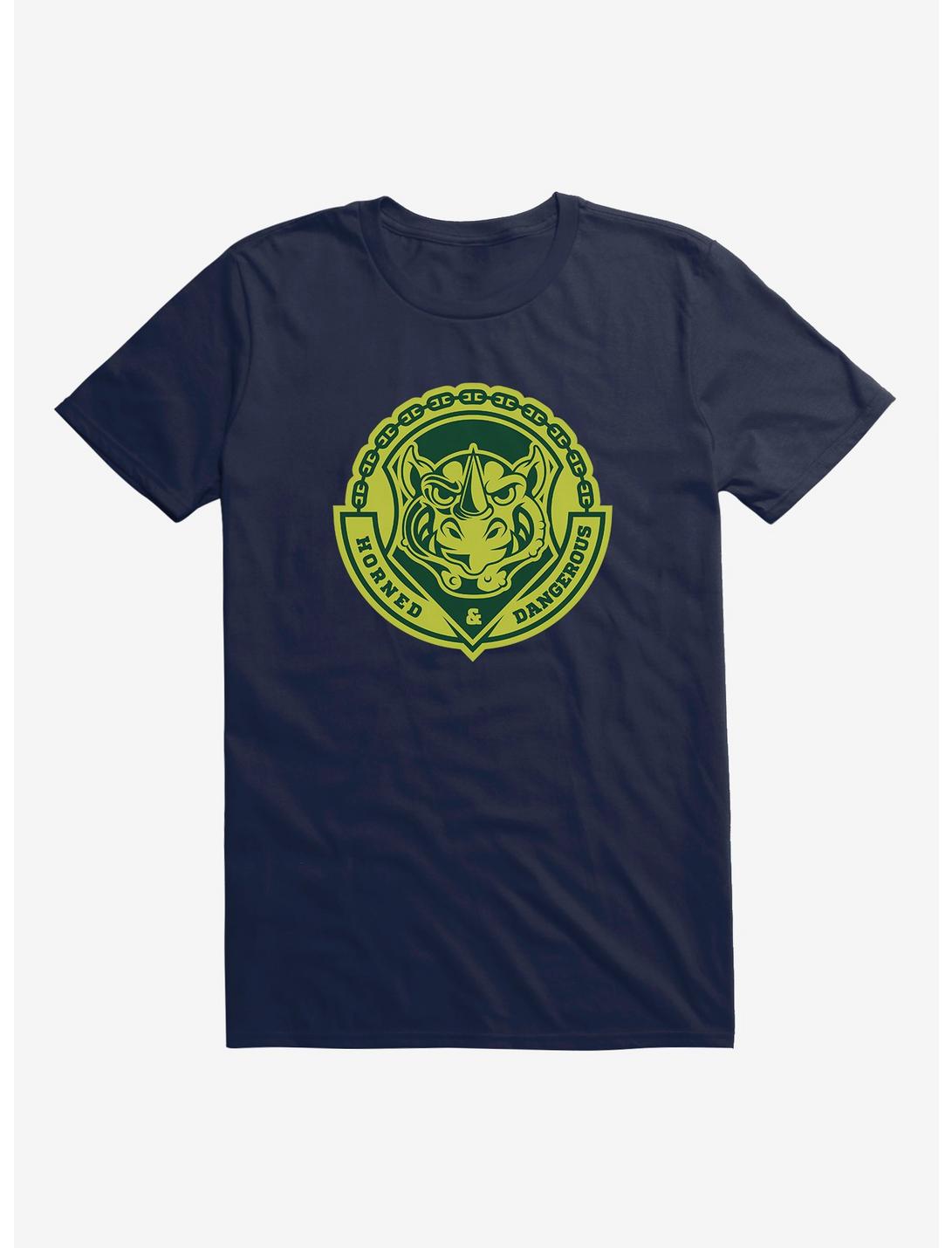 Teenage Mutant Ninja Turtles Rocksteady Horned And Dangerous Patch T-Shirt, MIDNIGHT NAVY, hi-res