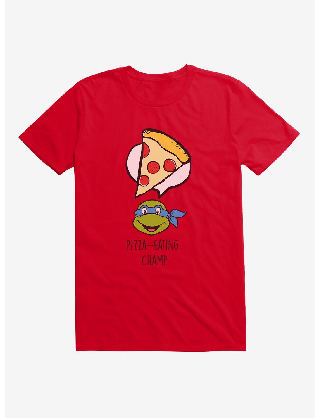 Teenage Mutant Ninja Turtles Leonardo Pizza Eating Champ T-Shirt, RED, hi-res
