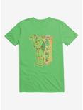 Teenage Mutant Ninja Turtles Michelangelo Name Stack T-Shirt, KELLY GREEN, hi-res