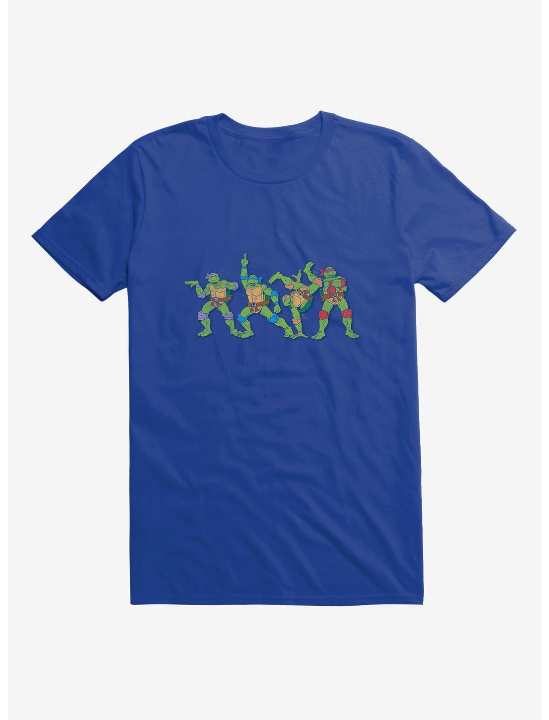 Teenage Mutant Ninja Turtles Group Dance Poses Blue T-Shirt, , hi-res