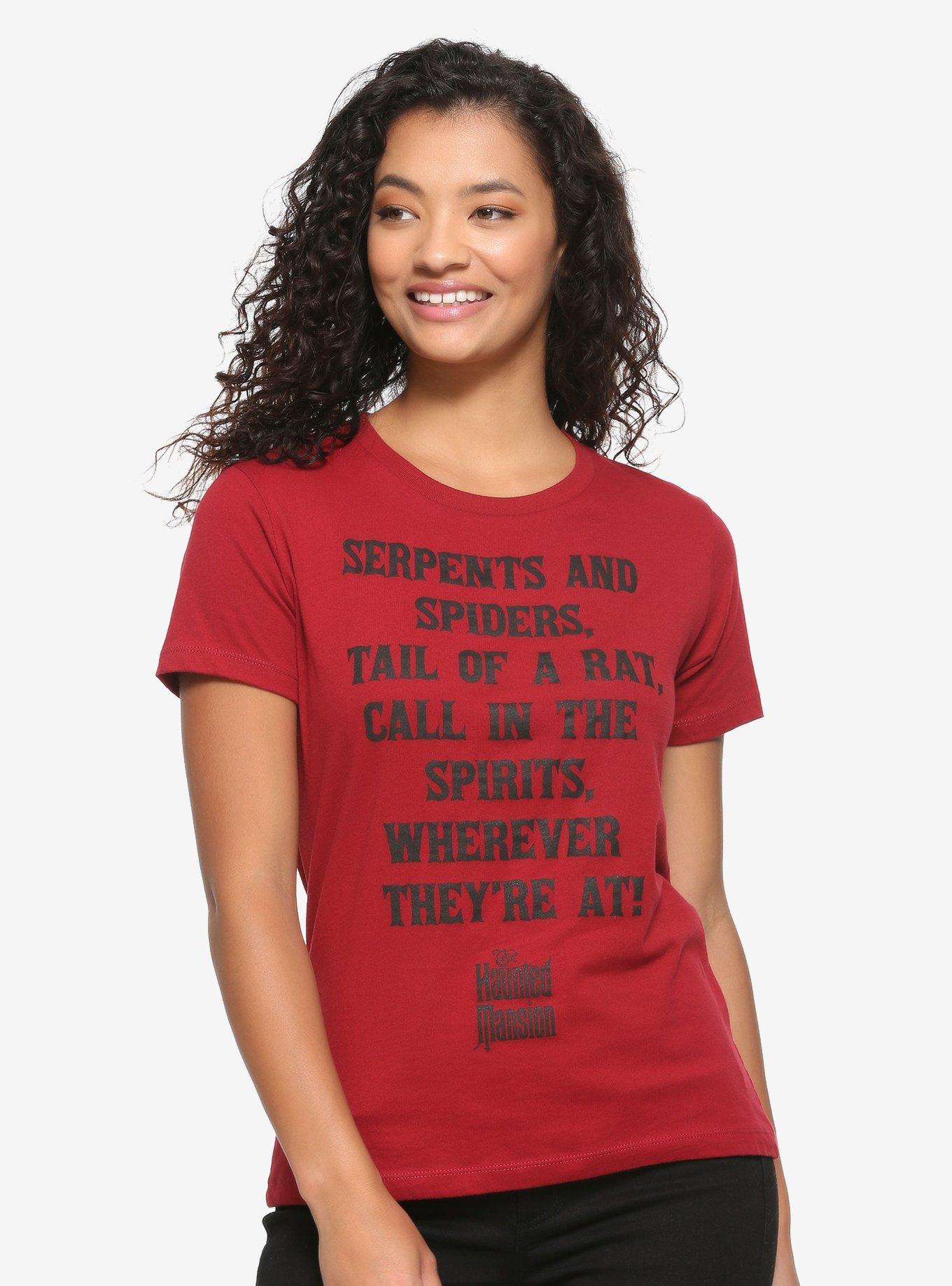 Funko Disney The Haunted Mansion Serpents & Spiders Women's T-Shirt - BoxLunch Exclusive, RED, hi-res