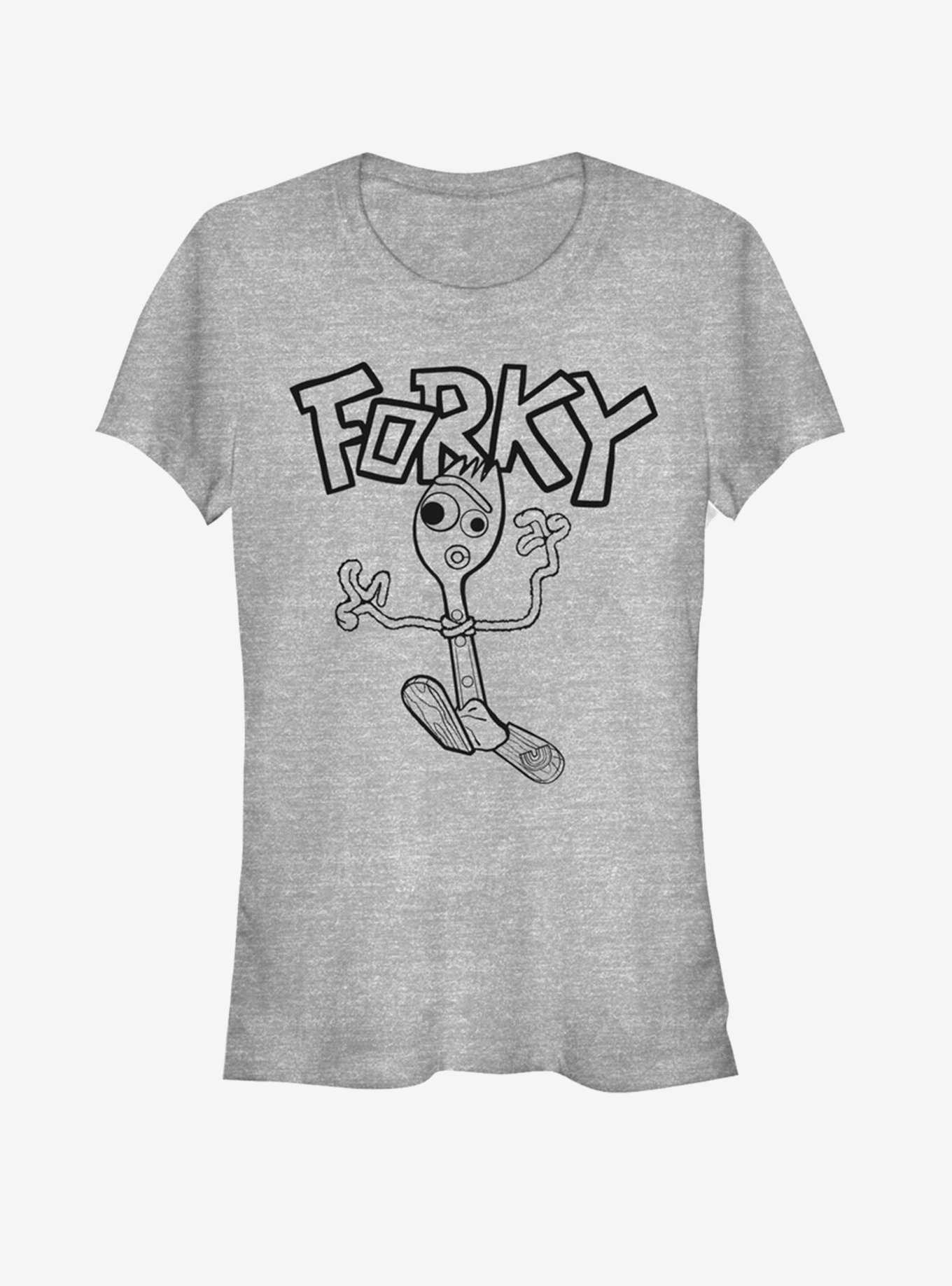 Disney Pixar Toy Story 4 Doodle Fork Girls Heathered T-Shirt, ATH HTR, hi-res