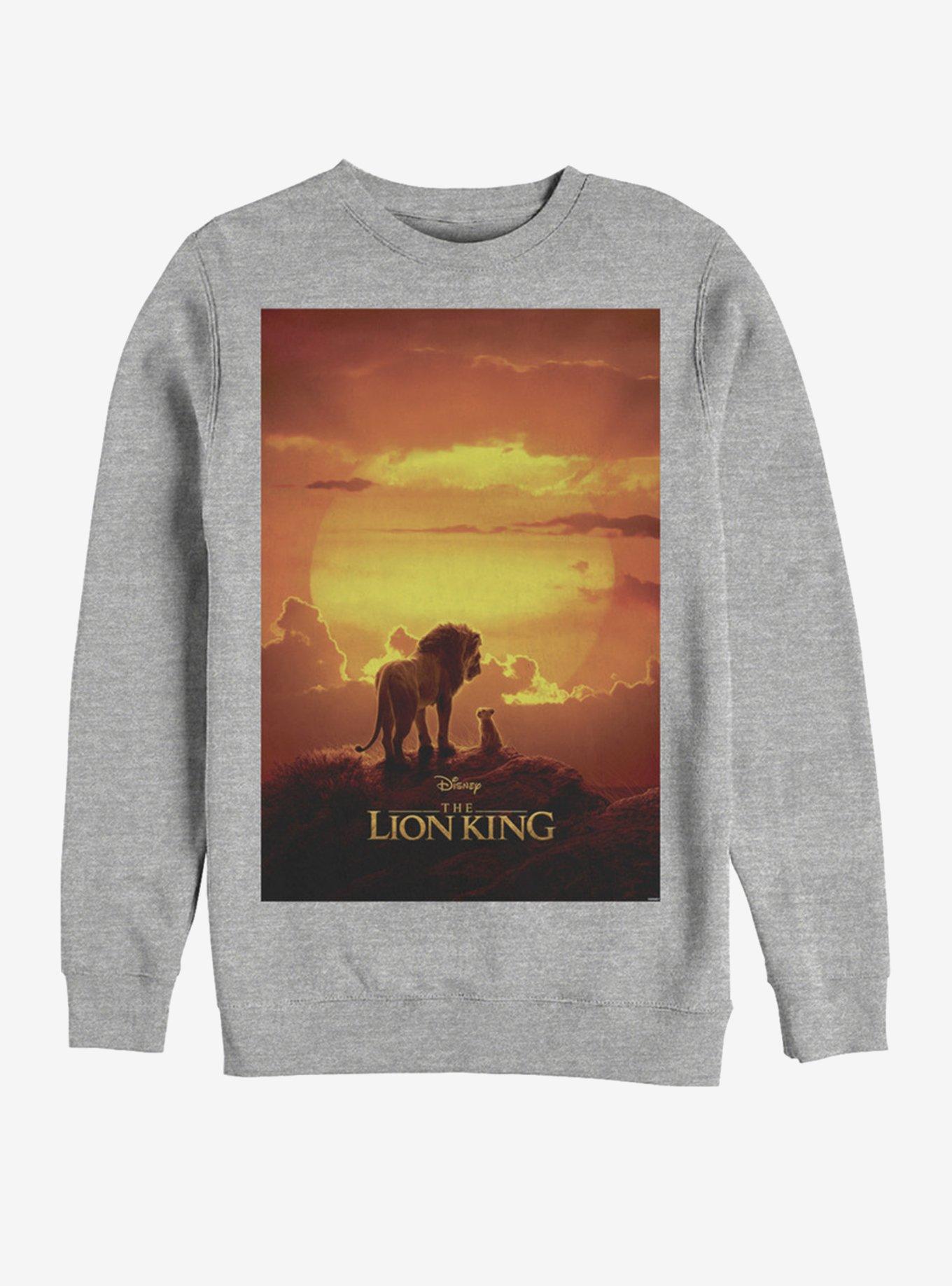 Disney The Lion King 2019 Pride Rock Poster Heathered Sweatshirt, ATH HTR, hi-res