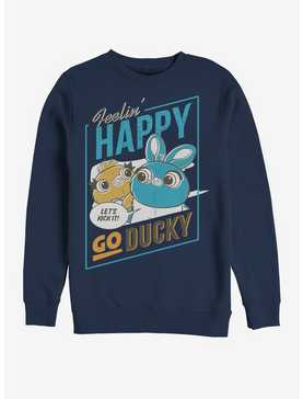 Disney Pixar Toy Story 4 Happy Go Ducky Navy Blue Sweatshirt, , hi-res