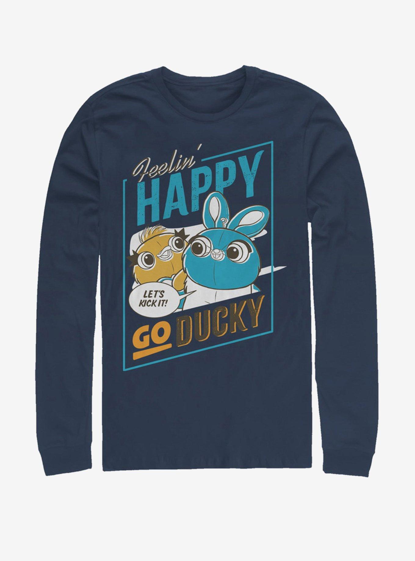 Disney Pixar Toy Story 4 Happy Go Ducky Navy Blue Long-Sleeve T-Shirt, , hi-res