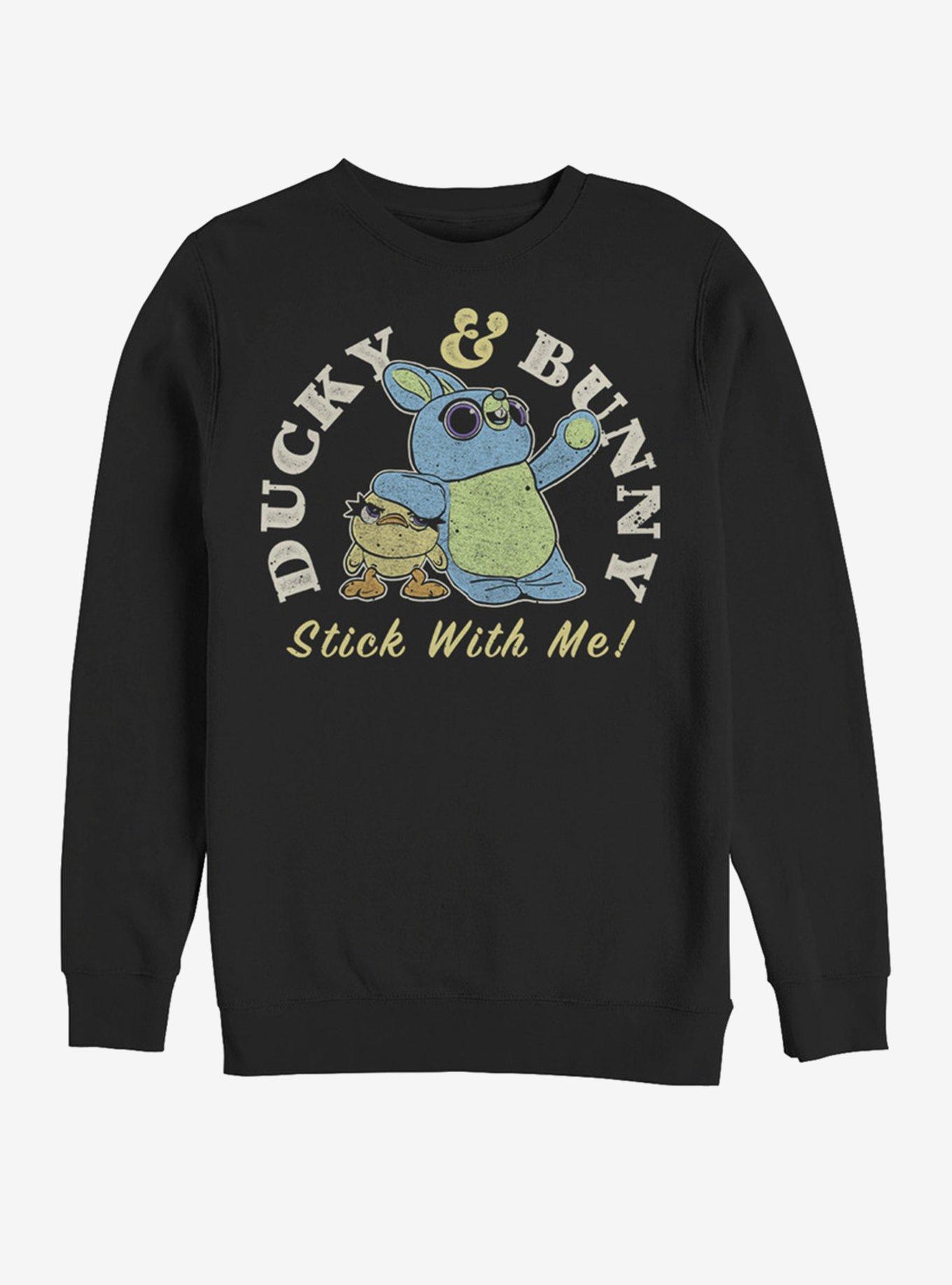 Disney Pixar Toy Story 4 Ducky And Bunny Brand Sweatshirt, BLACK, hi-res