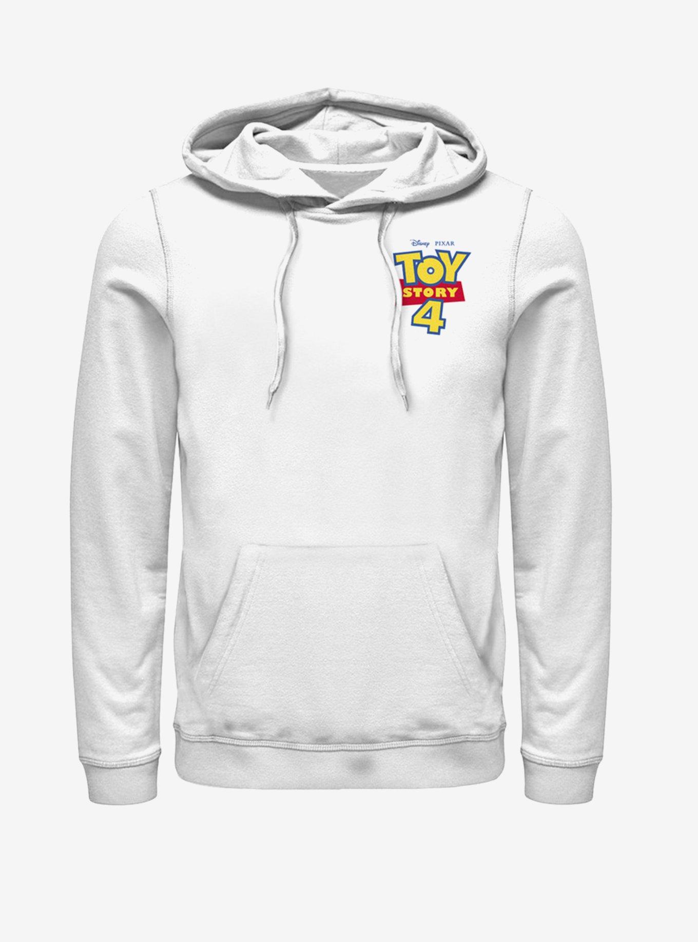 Disney Pixar Toy Story 4 Chest Color Logo White Hoodie WHITE Hot Topic