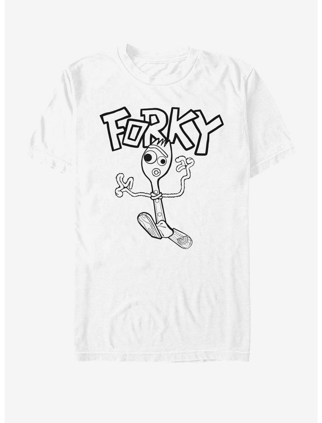 Disney Pixar Toy Story 4 Doodle Fork White T-Shirt, WHITE, hi-res