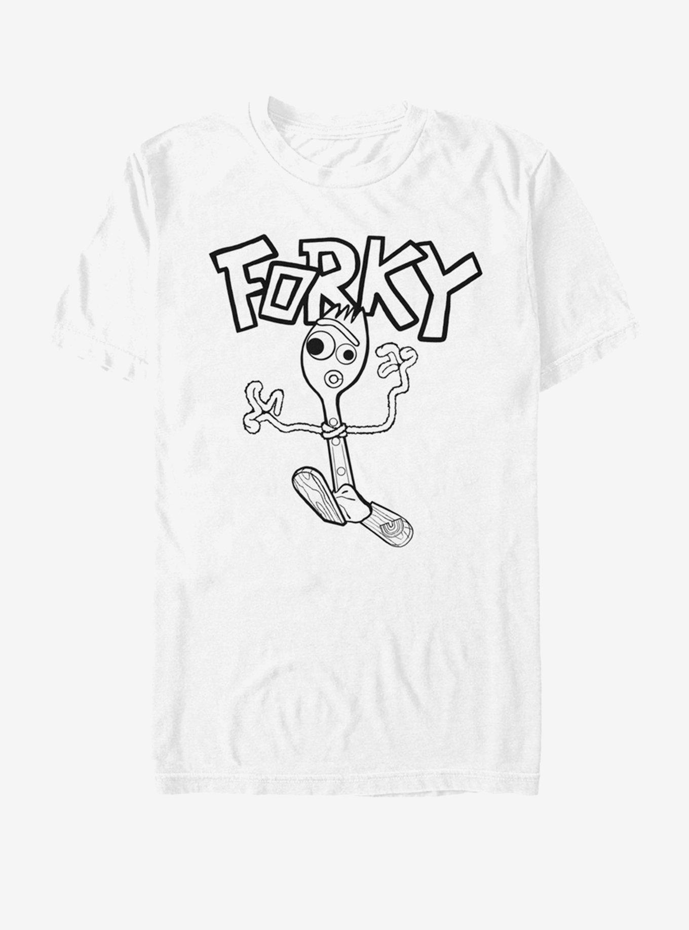 Disney Pixar Toy Story 4 Doodle Fork White T-Shirt, WHITE, hi-res