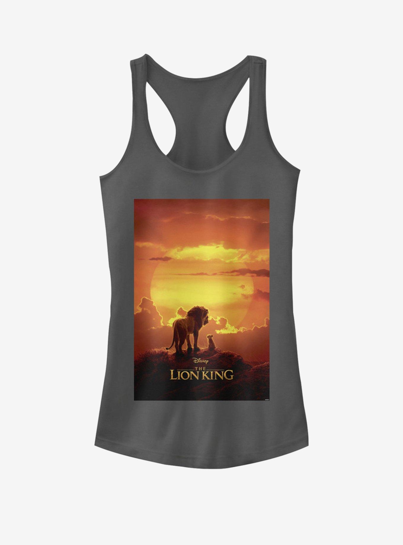 Disney The Lion King 2019 Pride Rock Poster Girls Charcoal Grey Tank Top, CHARCOAL, hi-res