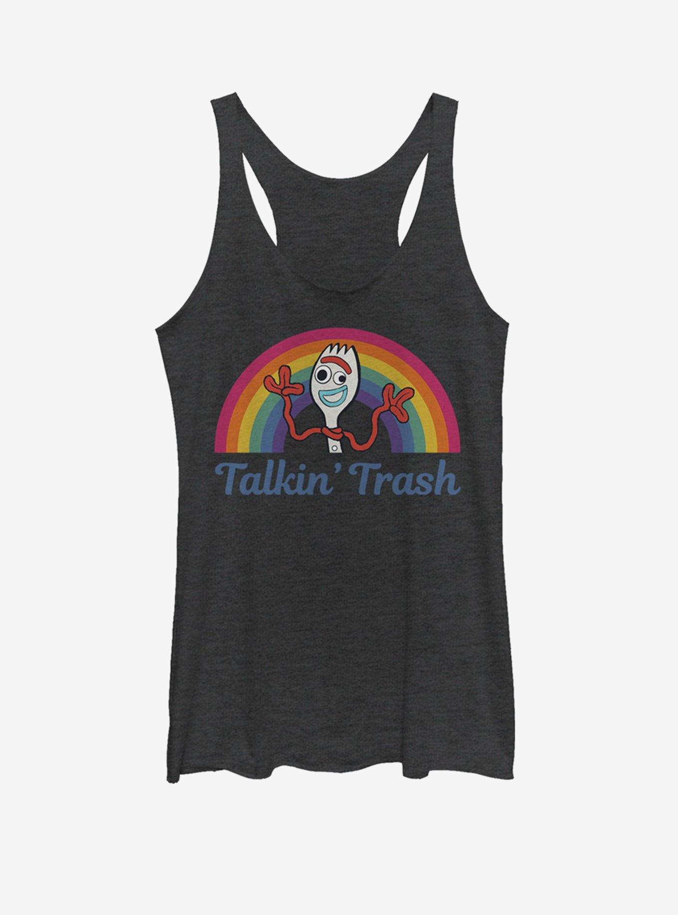 Disney Pixar Toy Story 4 Talkin' Trash Girls Black Heathered Tank Top, BLK HTR, hi-res