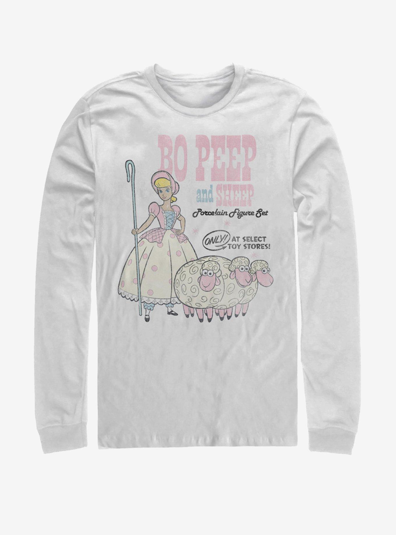 Disney Pixar Toy Story 4 Bo Peep And Sheep White Long-Sleeve T-Shirt, WHITE, hi-res