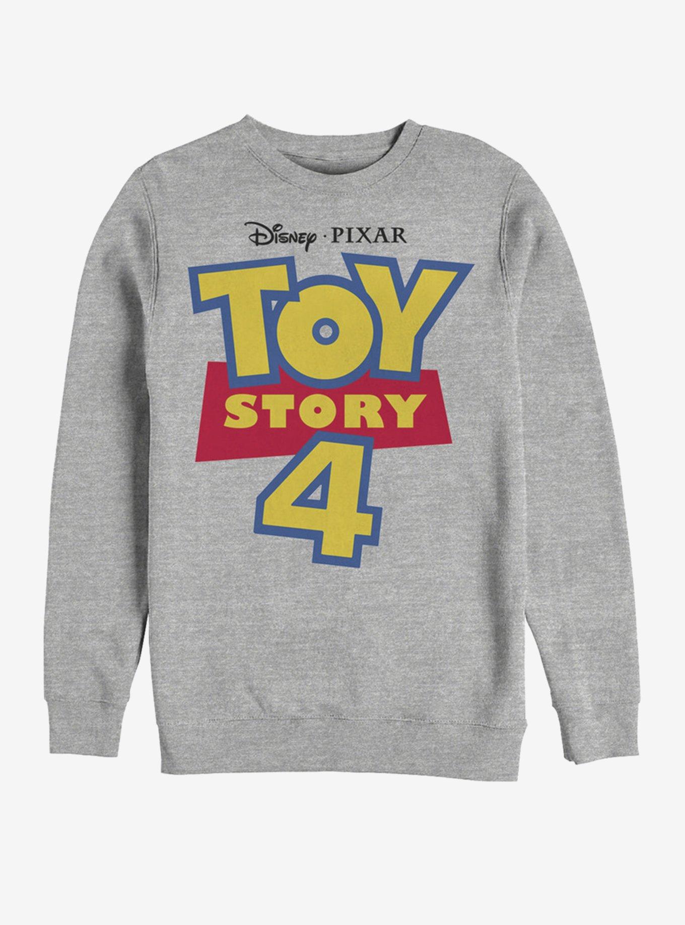 Disney Pixar Toy Story 4 Full Color Logo Heathered Sweatshirt, ATH HTR, hi-res