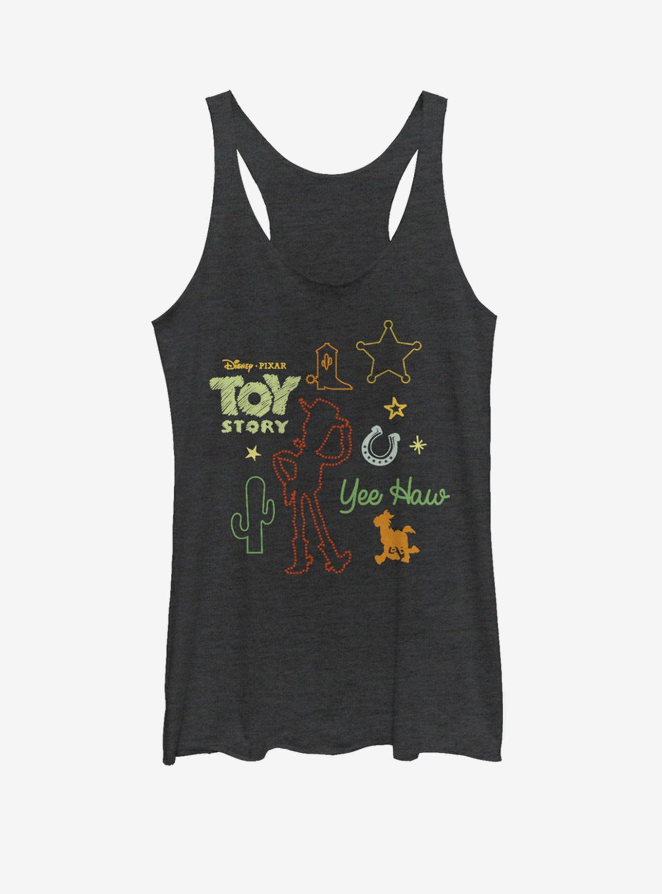 Disney Pixar Toy Story 4 Folk Story Girls Black Heathered Tank Top, , hi-res
